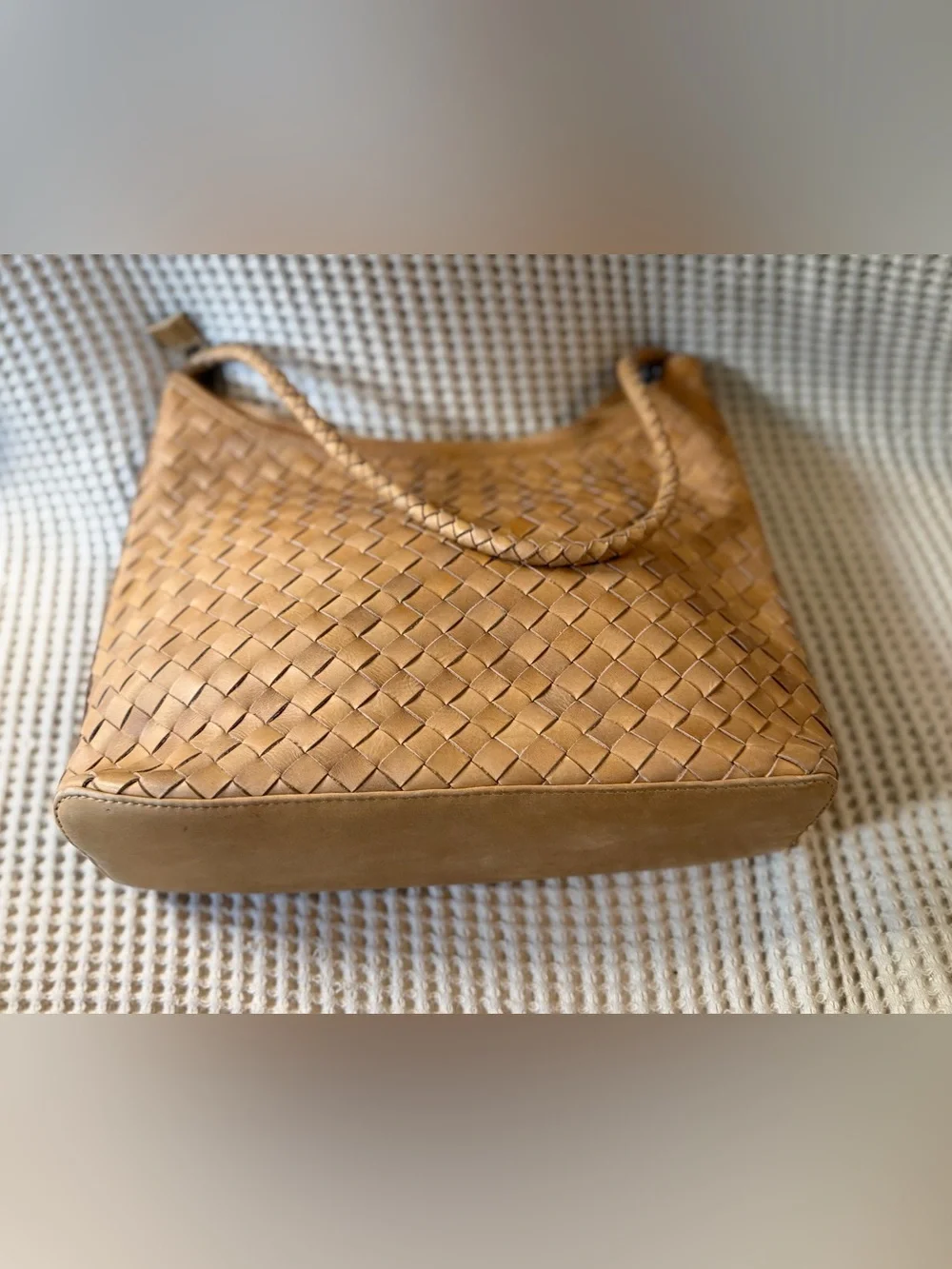 Bembien Marni Handwoven Leather Shoulder Bag Caramel - Picture 8 of 14